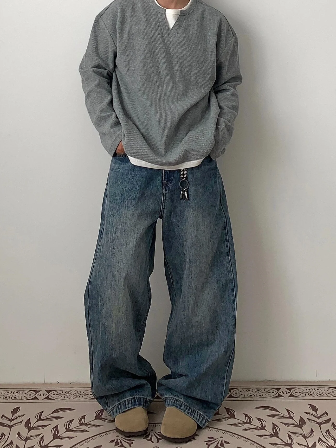 American Waed Vintage Blue Loose Wide Leg Men's Jeans Straight Casual Versatile Cleanfit Trousers Youthful Wear Resistant
American Waed Vintage Blue Loose Wide Leg Men's Jeans Straight Casual Versatile Cleanfit Trousers Youthful Wear Resistant