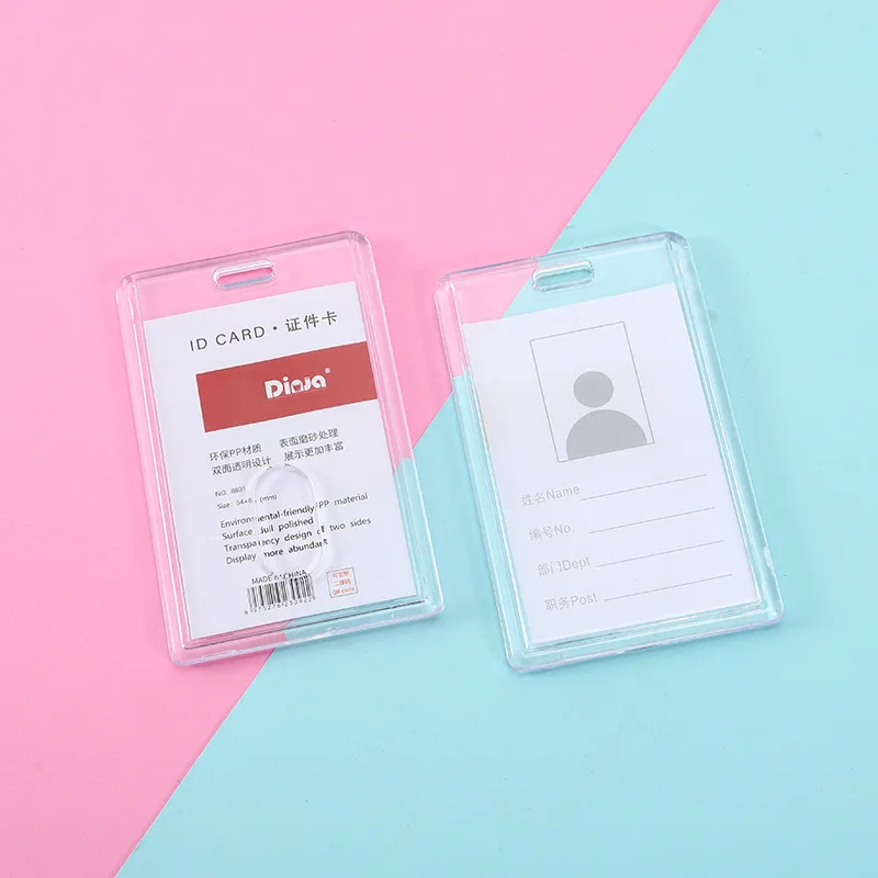Transparent Acrylic Card Cover Case Badge Holder Sliding Company Office Staff Employee ID Name Tag Pass Bus Card Sleeve
Transparent Acrylic Card Cover Case Badge Holder Sliding Company Office Staff Employee ID Name Tag Pass Bus Card Sleeve