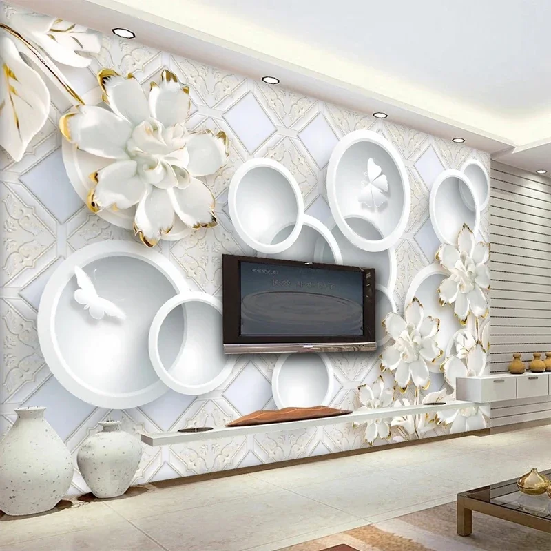 Custom Size Modern Creative 3D Embossed Circle Flowers Photo Wallpaper for Bedroom Living Room TV Background Wall Decoration
Custom Size Modern Creative 3D Embossed Circle Flowers Photo Wallpaper for Bedroom Living Room TV Background Wall Decoration