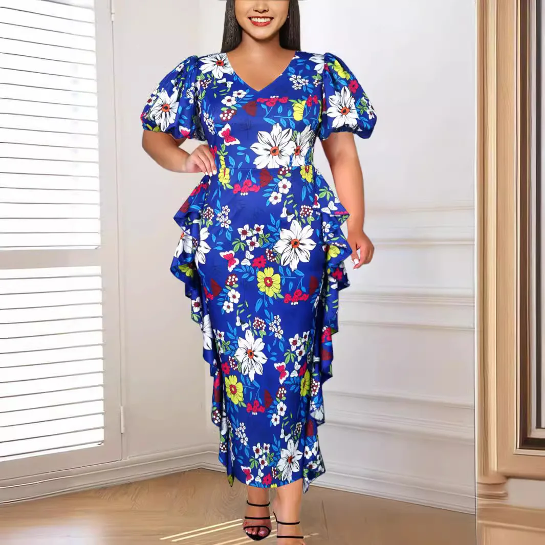 2024 New wooden ear edge puffy sleeve dress large size comfortable commuter print one-step dress
2024 New wooden ear edge puffy sleeve dress large size comfortable commuter print one-step dress