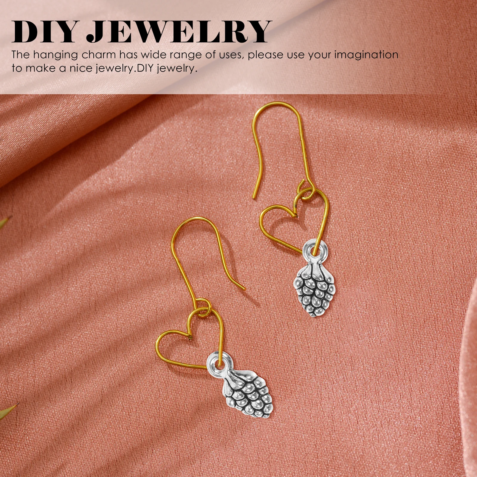 100Pcs Pine Cone Jewelry Charms 3D Design DIY Necklace Earring Making Decorative Pendants Exquisite Alloy Material
100Pcs Pine Cone Jewelry Charms 3D Design DIY Necklace Earring Making Decorative Pendants Exquisite Alloy Material