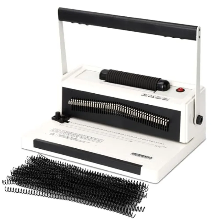 Spiral coil binding machine for office use, metal construction, black color, electric coil inserter and 20-sheet manual punch w
Spiral coil binding machine for office use, metal construction, black color, electric coil inserter and 20-sheet manual punch w