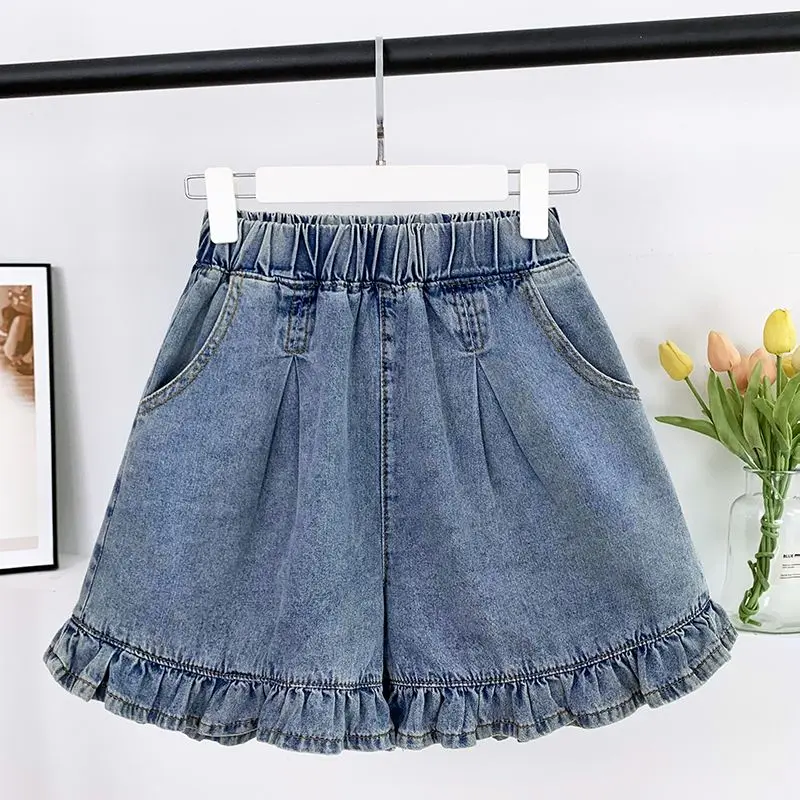 Pants for Woman To Wear Elastic Waist Women's Shorts Denim Mid Length Kawaii Cute Ruffle Knee Jeans Bermuda Half Outdoor C267
Pants for Woman To Wear Elastic Waist Women's Shorts Denim Mid Length Kawaii Cute Ruffle Knee Jeans Bermuda Half Outdoor C267