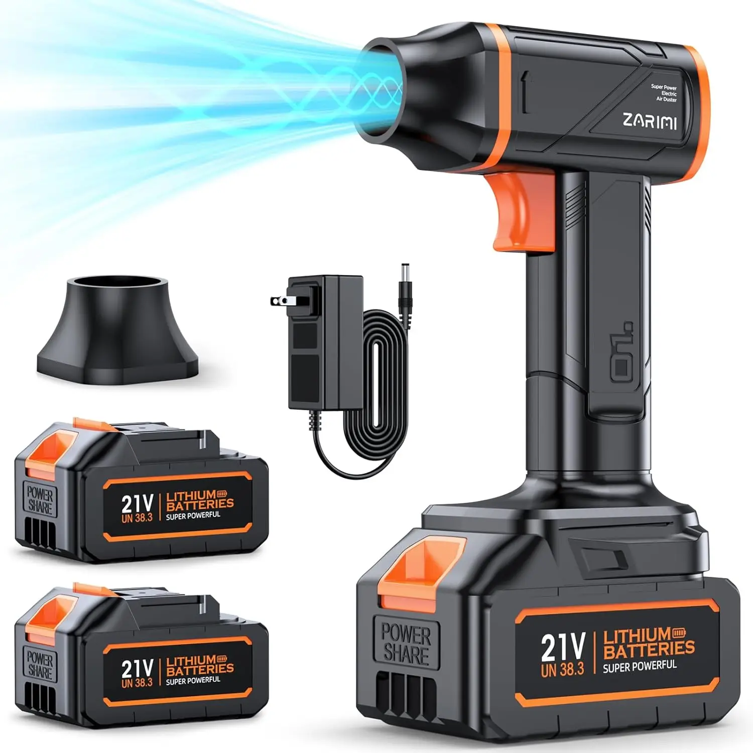 Перезаряжаемый аккумуляторный воздуходувка — бесщеточный двигатель 33 000 об/мин, 2 аккумулятора для чистки компьютера и автомобиля
Перезаряжаемый аккумуляторный воздуходувка — бесщеточный двигатель 33 000 об/мин, 2 аккумулятора для чистки компьютера и автомобиля