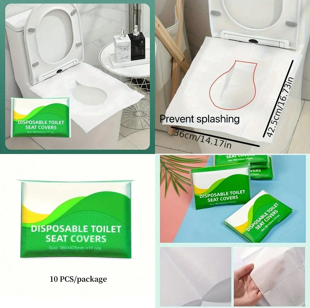 10 Pack Flushable Disposable Toilet Seat Covers for Travel Hygiene Soft Portable Sanitary Protection Ideal for Hotels Public
10 Pack Flushable Disposable Toilet Seat Covers for Travel Hygiene Soft Portable Sanitary Protection Ideal for Hotels Public