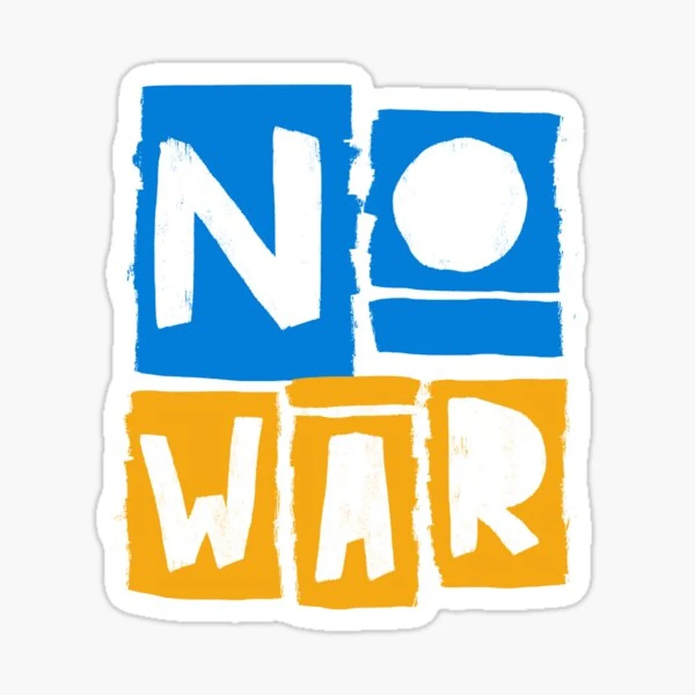 NO WAR Sticker for Laptop Decor Bedroom Car Cute Cartoon Art Fashionable Public Suitcase
NO WAR Sticker for Laptop Decor Bedroom Car Cute Cartoon Art Fashionable Public Suitcase