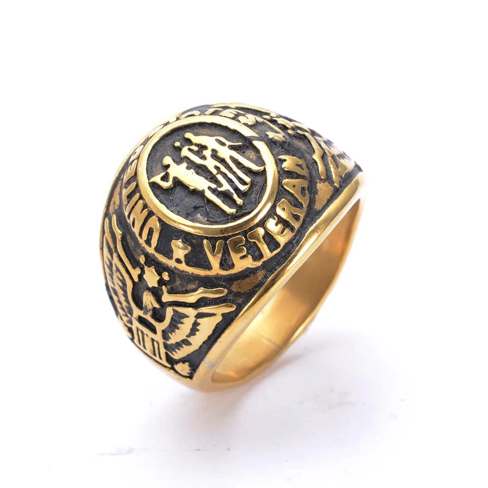 Vintage Punk Unified States Vetran Soldier Gold Plated Men's Rings Size 8-13
Vintage Punk Unified States Vetran Soldier Gold Plated Men's Rings Size 8-13