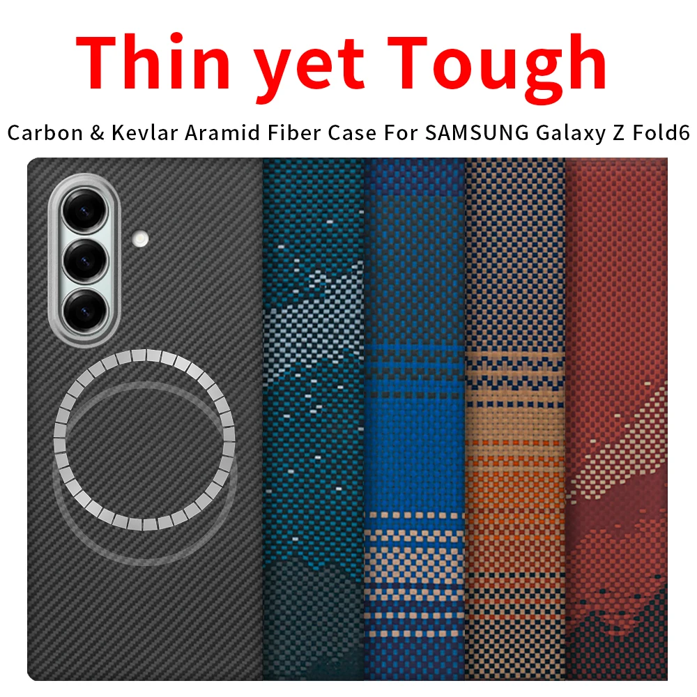 Carbon fiber aramid magnetic case for samsung galaxy z fold 6 Kevlar thin Lightweight Cover magsafe fabric balck Slim light red
Carbon fiber aramid magnetic case for samsung galaxy z fold 6 Kevlar thin Lightweight Cover magsafe fabric balck Slim light red