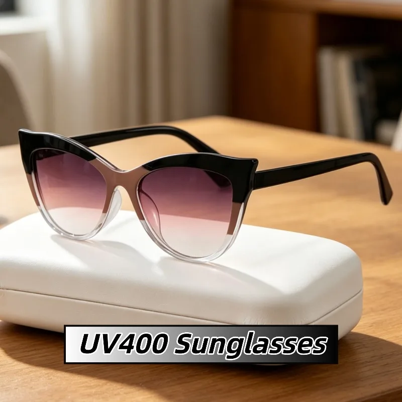 New Stylish Cat Eye Frame Sunglasses Splicing Color Anti Blue Light HD Ultra Light Eyewear Outdoor Travel UV Resistant Glasses
New Stylish Cat Eye Frame Sunglasses Splicing Color Anti Blue Light HD Ultra Light Eyewear Outdoor Travel UV Resistant Glasses