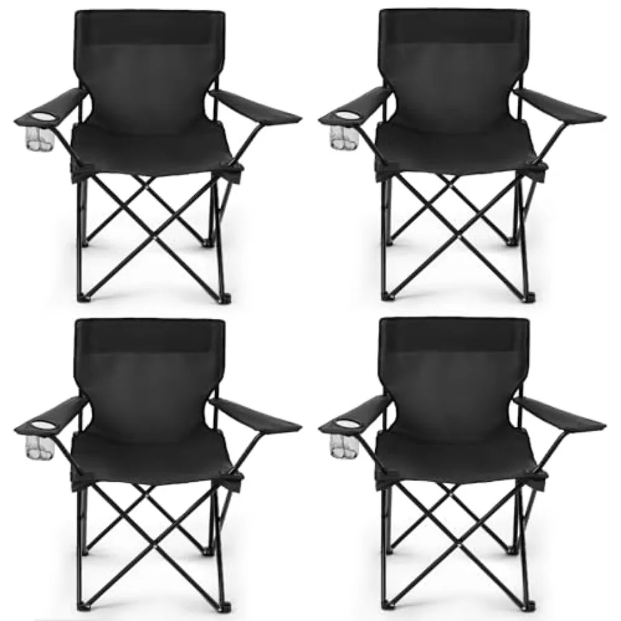 4 Pack Folding Camping Chairs for Adults, Foldable Portable Lawn Chairs with Carry Bag and Cup Holder, Compact Design for Camp,
4 Pack Folding Camping Chairs for Adults, Foldable Portable Lawn Chairs with Carry Bag and Cup Holder, Compact Design for Camp,