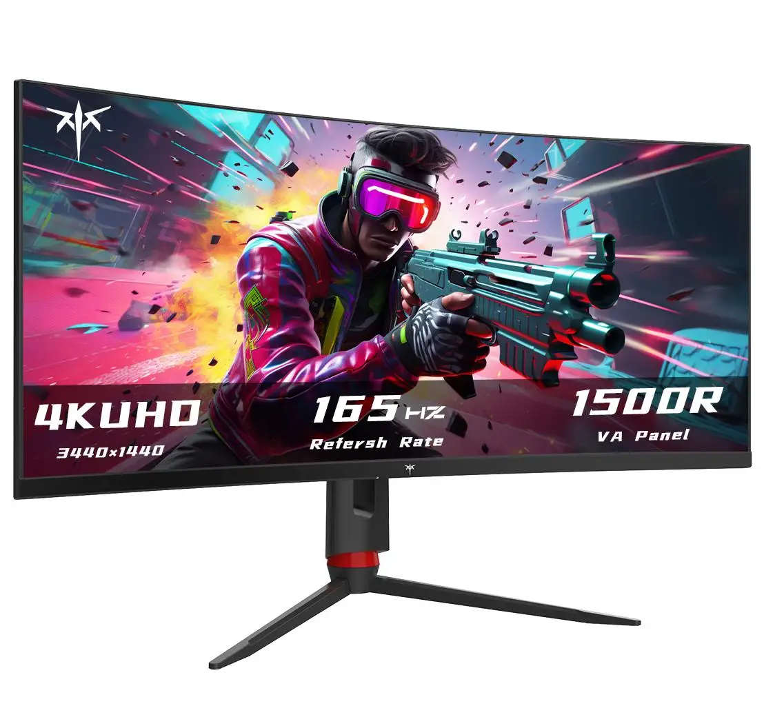34'' Curved Ultrawide Gaming Monitor 3440x1440p 165Hz, 1500R Curved Monitor, Freesync G-sync, Height/Tilt/Swivel/Pivot, Picture
34'' Curved Ultrawide Gaming Monitor 3440x1440p 165Hz, 1500R Curved Monitor, Freesync G-sync, Height/Tilt/Swivel/Pivot, Picture