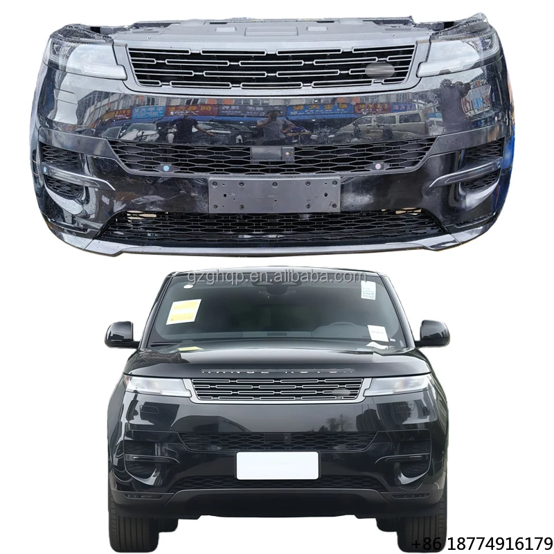 Original Car Bumper for Range Rover Sport Black Front Bumper Assembly Radiator Cooling System 2023-2025 Models.
Original Car Bumper for Range Rover Sport Black Front Bumper Assembly Radiator Cooling System 2023-2025 Models.