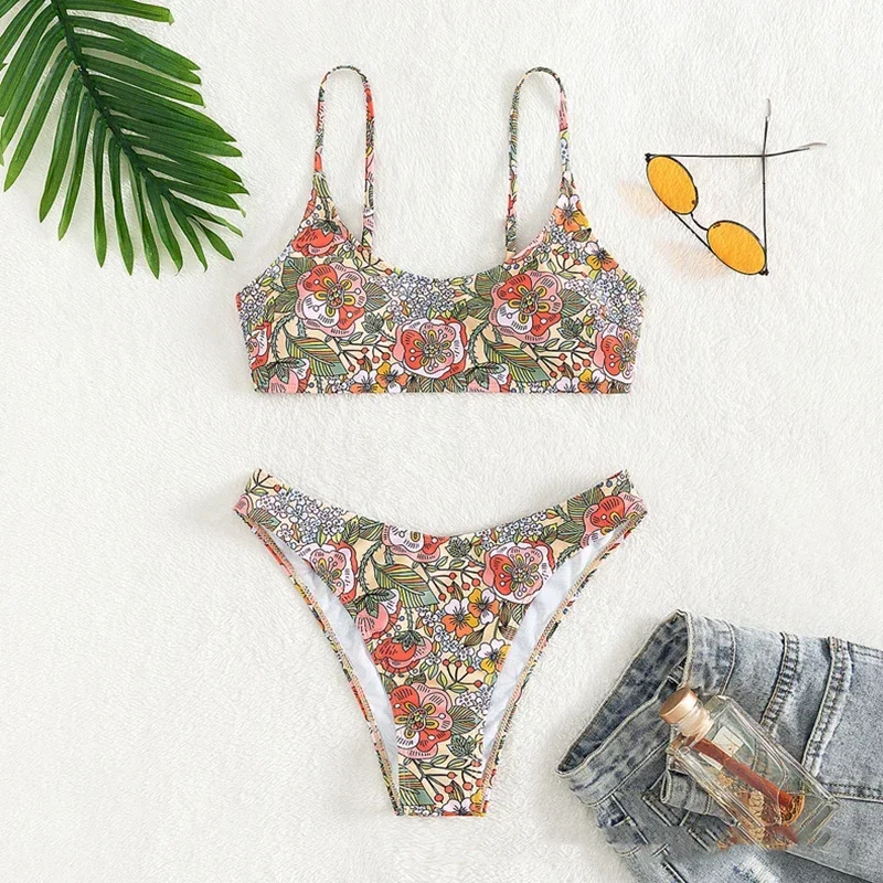 Flower Floral Print Swimwear Bandeau Bikini Sets Micro Thong Sexy Swimsuits Women High Cut Bathing Suit Bikinis Mujer 2024 Swim
Flower Floral Print Swimwear Bandeau Bikini Sets Micro Thong Sexy Swimsuits Women High Cut Bathing Suit Bikinis Mujer 2024 Swim