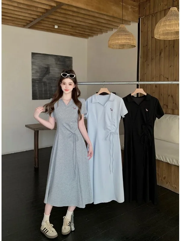 plus Size Casual Summer Dress Embroidered Flip Collar Cartoon Fashion Slimming Concealing Women's Dress Breathable Lightweight
plus Size Casual Summer Dress Embroidered Flip Collar Cartoon Fashion Slimming Concealing Women's Dress Breathable Lightweight