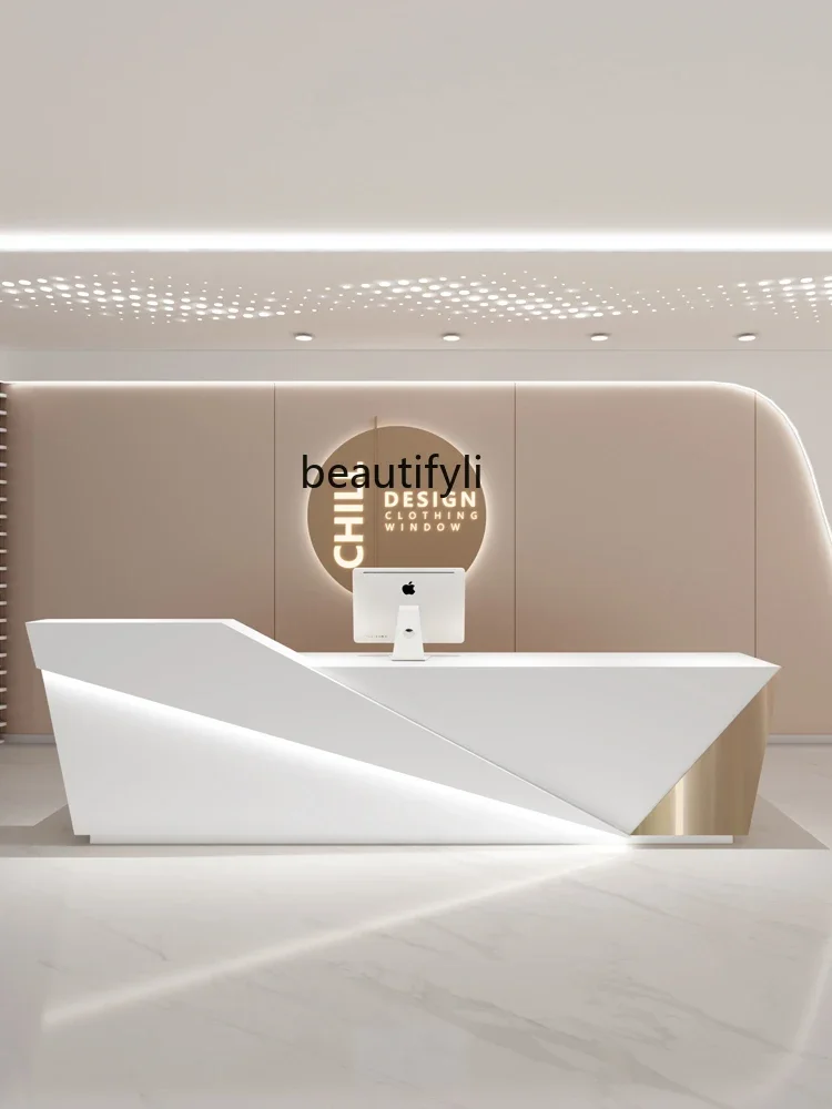 Simple beauty salon bar counter clothing store front desk paint training institution checkout page
Simple beauty salon bar counter clothing store front desk paint training institution checkout page