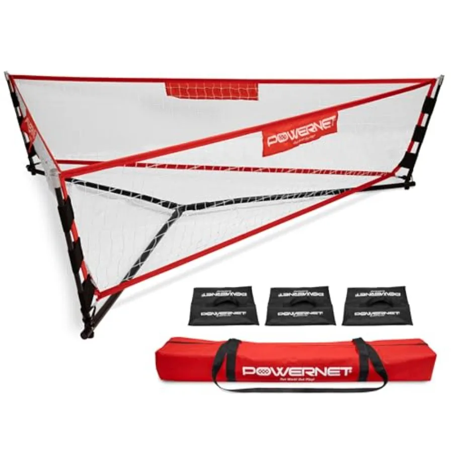 Triple Threat Rebounder, Portable 3-Sided Futsal and Soccer Net, 80" L x 21" H Per Side, Training Equipment Rebound Net for Imp
Triple Threat Rebounder, Portable 3-Sided Futsal and Soccer Net, 80" L x 21" H Per Side, Training Equipment Rebound Net for Imp