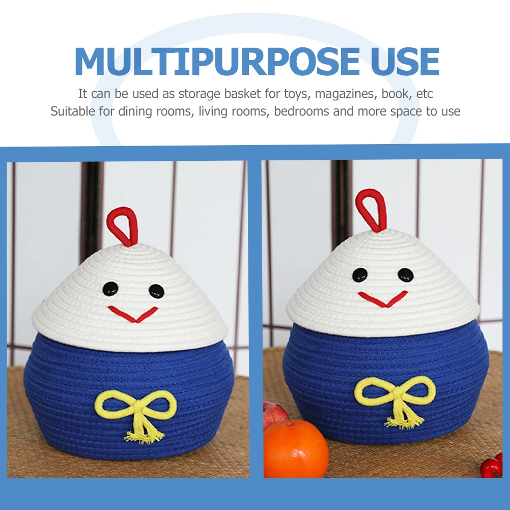 Cartoon Cotton Rope Storage Baskets Woven Organizer Portable Sundries Holder For Bedroom Bathroom Home Use
Cartoon Cotton Rope Storage Baskets Woven Organizer Portable Sundries Holder For Bedroom Bathroom Home Use