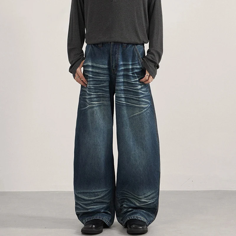 Мужские джинсы нишевого дизайна, свободные широкие мужские джинсовые брюки с эффектом усов контрастного цвета, 2026, весна-осень
Мужские джинсы нишевого дизайна, свободные широкие мужские джинсовые брюки с эффектом усов контрастного цвета, 2026, весна-осень