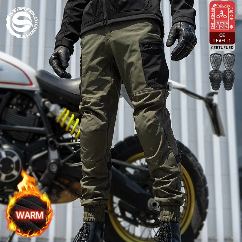SFK Men's Motorcycle Pants Winter Plus Fluff Warm Windproof Splash-proof Water Riding Trousers With CE Protective Accessories
SFK Men's Motorcycle Pants Winter Plus Fluff Warm Windproof Splash-proof Water Riding Trousers With CE Protective Accessories
