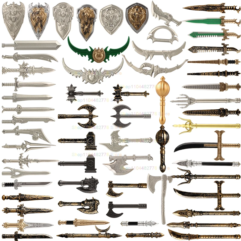 Warriors Military Accessories Medieval Cavalry Axe Hammer Knife Sword Halberd Building Blocks Weapons Toys Kids Gifts PJT081
Warriors Military Accessories Medieval Cavalry Axe Hammer Knife Sword Halberd Building Blocks Weapons Toys Kids Gifts PJT081