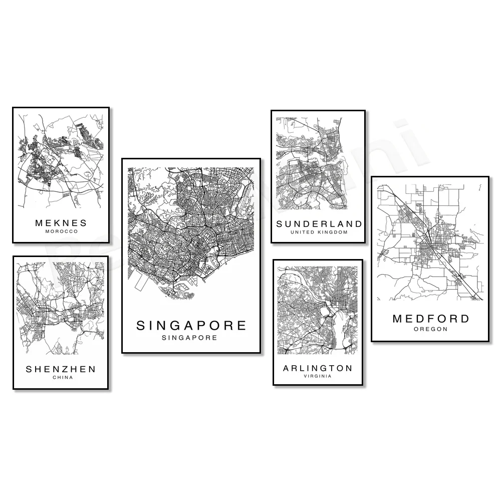 Arlington streets Virginia, Medford Oregon, San Antonio, Seattle, Sunderland, Meknes, Jacksonville, Shenzhen map city map poster
Arlington streets Virginia, Medford Oregon, San Antonio, Seattle, Sunderland, Meknes, Jacksonville, Shenzhen map city map poster