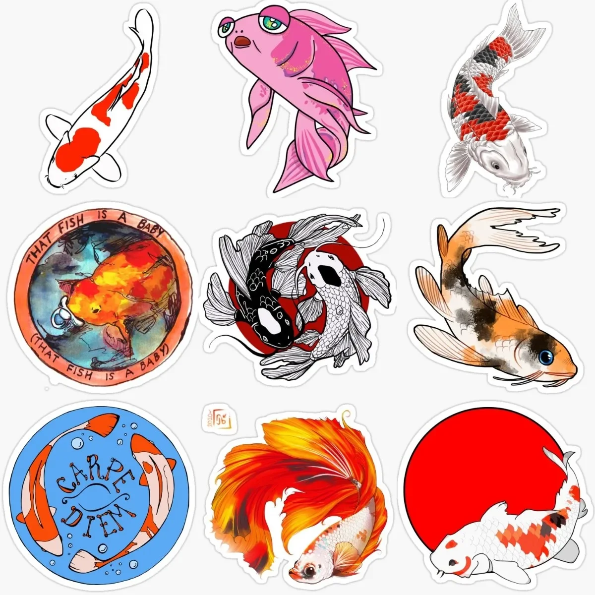 Red Black White Koi Carp Fish Yin Yang Emblem Creative PVC Sticker for Decorate Car Truck Camper Off Road Glass Wall Van Table
Red Black White Koi Carp Fish Yin Yang Emblem Creative PVC Sticker for Decorate Car Truck Camper Off Road Glass Wall Van Table