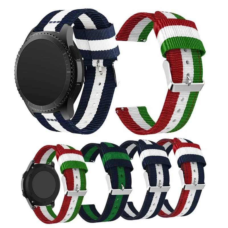 22mm 20mm Nylon strap For Samsung Galaxy watch 3 Active2 Amazfit GTR/Bip New fashion trend smart watch strap For Huawei watch GT
22mm 20mm Nylon strap For Samsung Galaxy watch 3 Active2 Amazfit GTR/Bip New fashion trend smart watch strap For Huawei watch GT