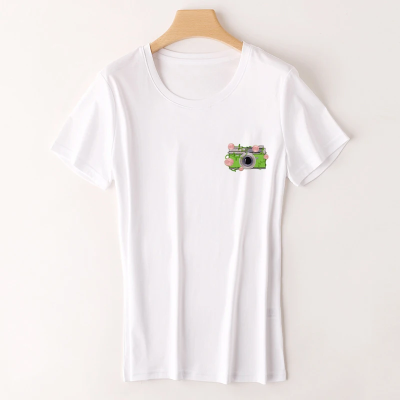 Camera Print Basic Short Sleeve T-shirts Streetwear All Match Loose Tops Women Casual Harajuku Oversize O Neck Tee
Camera Print Basic Short Sleeve T-shirts Streetwear All Match Loose Tops Women Casual Harajuku Oversize O Neck Tee