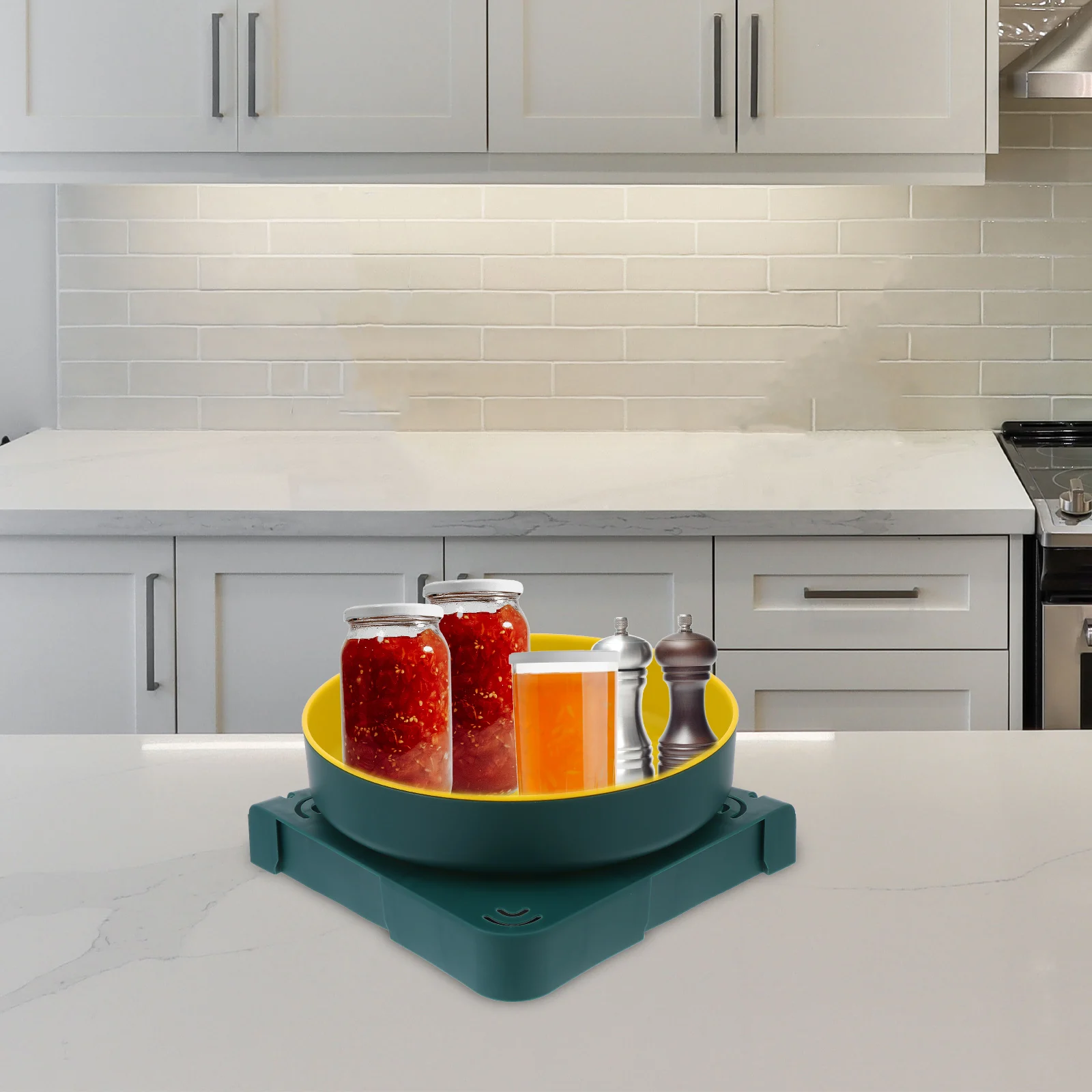 Storage Shelves Rotating Shelf Seasoning Rack Kitchen Organizer Soy Sauce Bottle Green
Storage Shelves Rotating Shelf Seasoning Rack Kitchen Organizer Soy Sauce Bottle Green