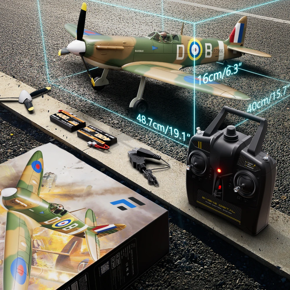 Eachine Spitfire Brushless 487mm Wingspan 2.4G 4CH 6-Axis Gyro EPP RC Airplane Warbird Fixed Wing BNF/RTF
Eachine Spitfire Brushless 487mm Wingspan 2.4G 4CH 6-Axis Gyro EPP RC Airplane Warbird Fixed Wing BNF/RTF