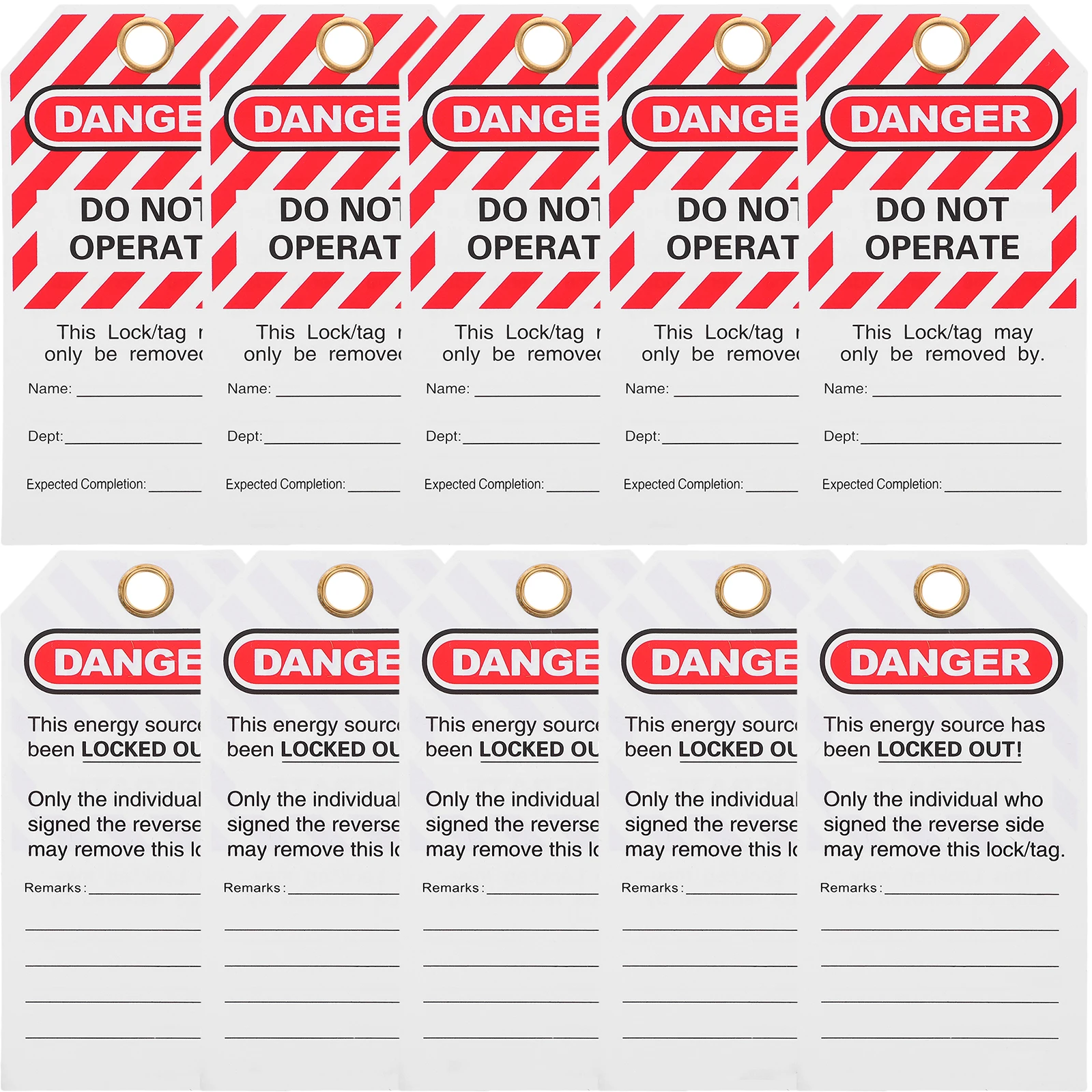 10Pcs Warning Tags Safety Lockout Hanging Tags for Equipment Repair Bright Color Do Not Operate Factory Workshop Use
10Pcs Warning Tags Safety Lockout Hanging Tags for Equipment Repair Bright Color Do Not Operate Factory Workshop Use