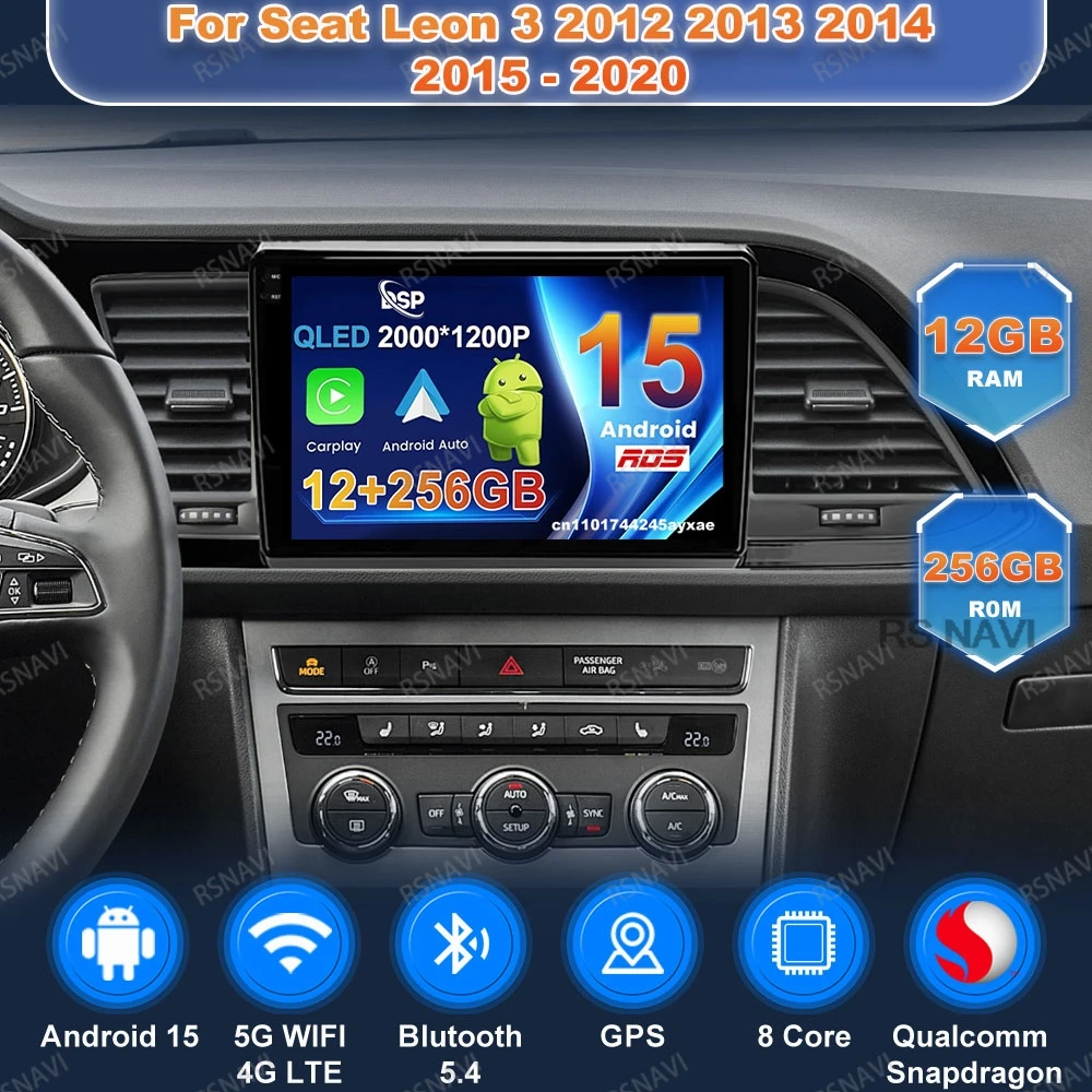 Android 15 Car Radio For Seat Leon 3 2012 2013 2014 2015 - 2020 DSP 5G WIFI GPS Viedo Player 4G LTE BT Head Unit DVD Navigation
Android 15 Car Radio For Seat Leon 3 2012 2013 2014 2015 - 2020 DSP 5G WIFI GPS Viedo Player 4G LTE BT Head Unit DVD Navigation