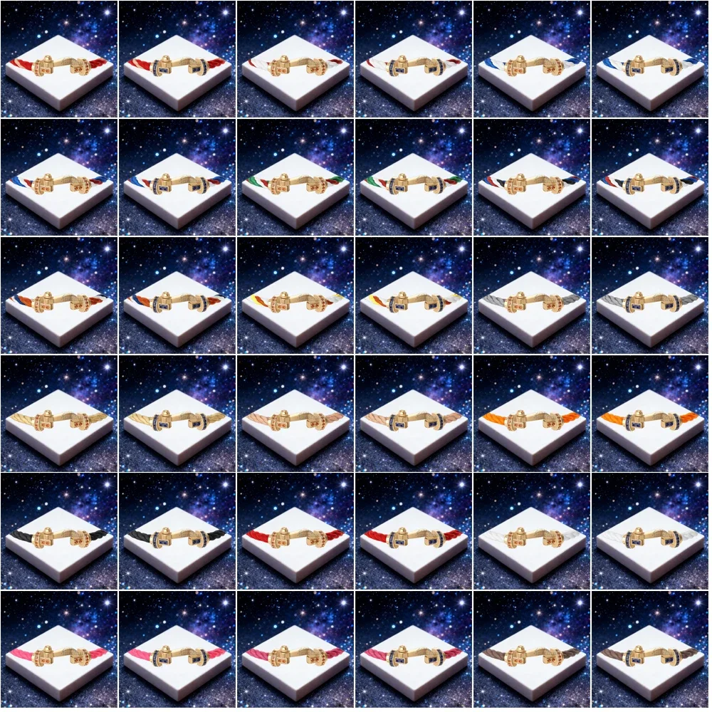 KUXM New 925 Silver Half Zircon Two colors Blue Black Nylon Large U-Shaped Bracelet Female Party Gifts Luxurious Couple Jewelry
KUXM New 925 Silver Half Zircon Two colors Blue Black Nylon Large U-Shaped Bracelet Female Party Gifts Luxurious Couple Jewelry