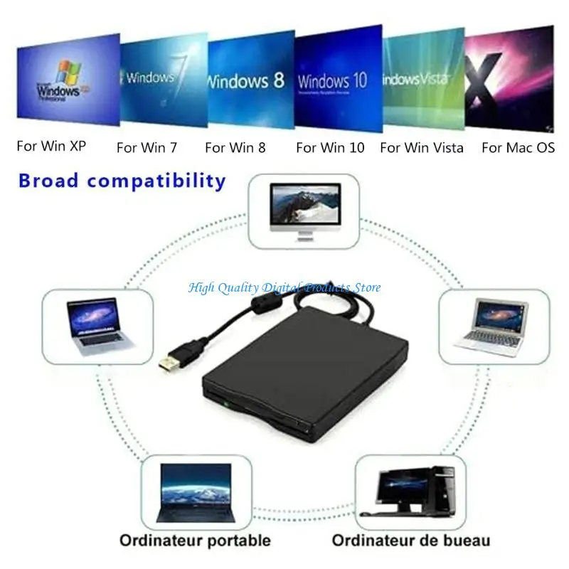 U2JE 1.44Mb 3.5" USB External Portable Floppy Disk Drive Diskette FDD for Laptop
U2JE 1.44Mb 3.5" USB External Portable Floppy Disk Drive Diskette FDD for Laptop