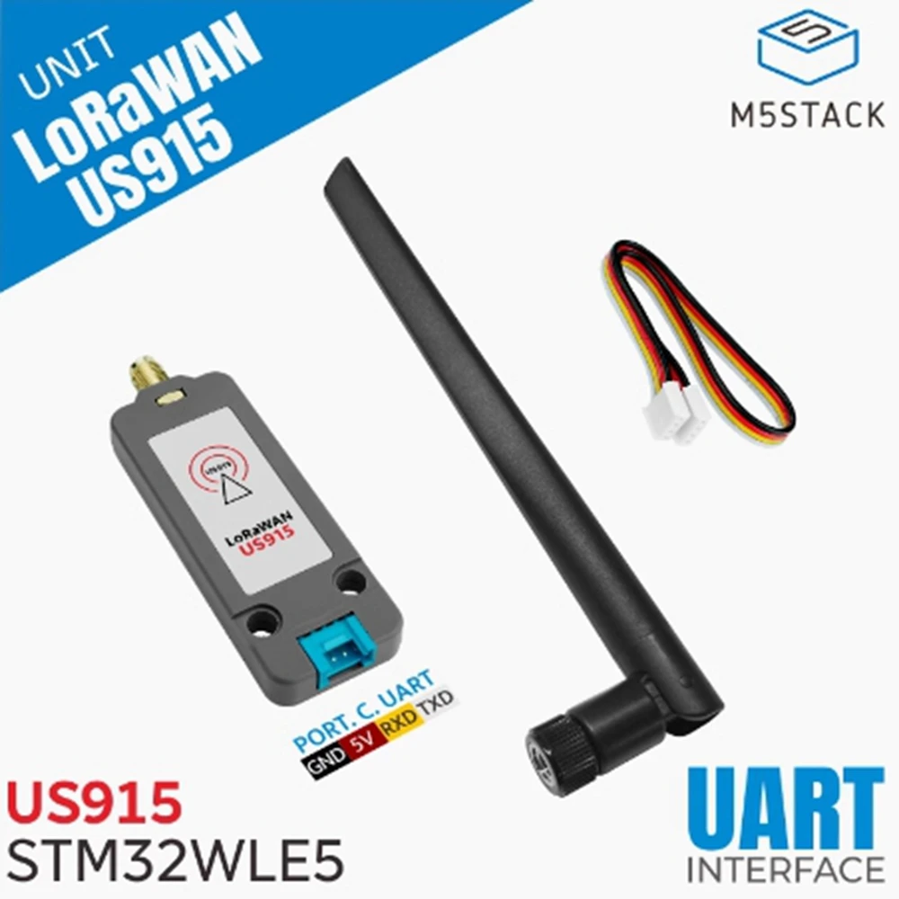 M5Stack LoRaWAN US915 Frequency band communication module P2P communication STM32WLE5
M5Stack LoRaWAN US915 Frequency band communication module P2P communication STM32WLE5