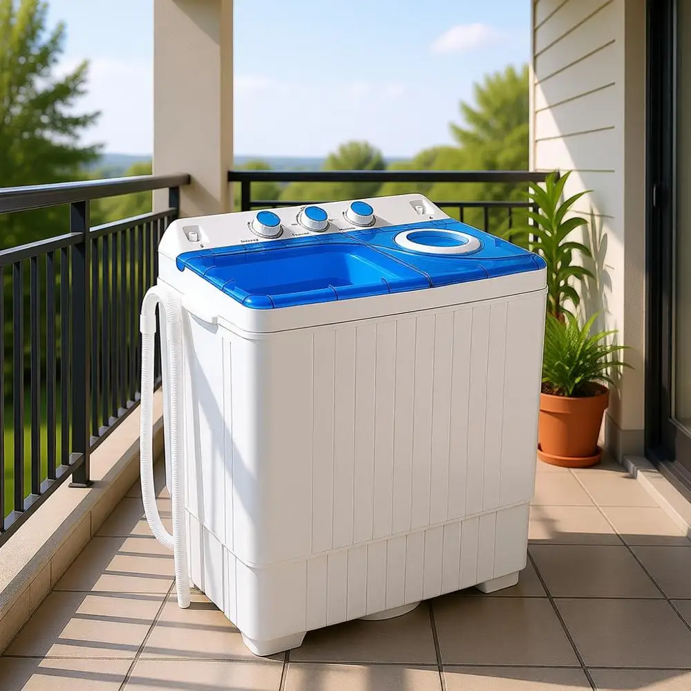 Портативная стиральная машина, комбинация стиральной машины и центрифуги 2 в 1, вместимость 26 фунтов, 18 фунтов для стирки, 8 фунтов для отжима, с таймером, B
Портативная стиральная машина, комбинация стиральной машины и центрифуги 2 в 1, вместимость 26 фунтов, 18 фунтов для стирки, 8 фунтов для отжима, с таймером, B