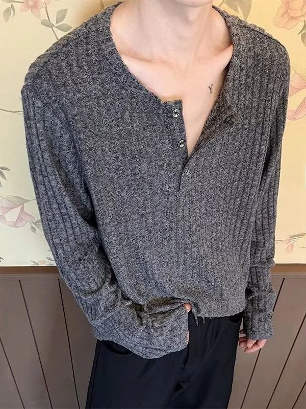 Ретро-футболка с длинным рукавом и воротником хенли, в полоску, повседневная, свободного кроя, верхняя одежда из полиэстера, нейтральный стиль, на каждый день
Ретро-футболка с длинным рукавом и воротником хенли, в полоску, повседневная, свободного кроя, верхняя одежда из полиэстера, нейтральный стиль, на каждый день