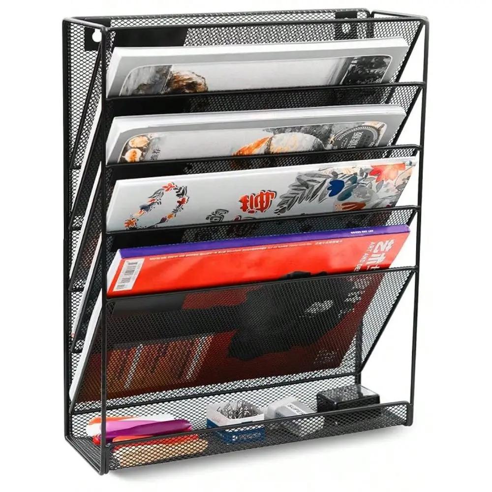 Wall File Holder 5 Tier Vertical Hanging File Organizer Wall Mount Paper Folder Rack With Bottom Flat Tray Office And Home,Blac
Wall File Holder 5 Tier Vertical Hanging File Organizer Wall Mount Paper Folder Rack With Bottom Flat Tray Office And Home,Blac