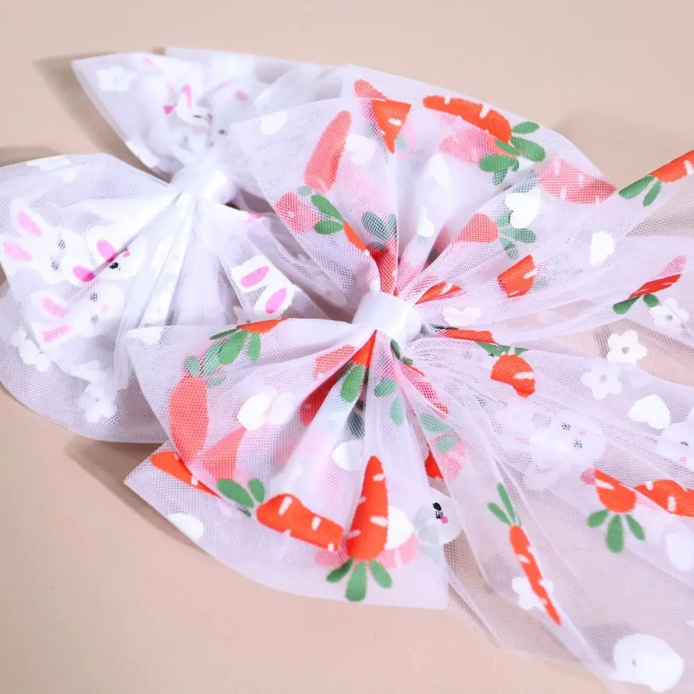 White Mesh Easter Bunny Hair Accessories Rabbit Carrot Print Long Ribbon Bunny Hair Clip Nonslip Hairpin Easter Decorations
White Mesh Easter Bunny Hair Accessories Rabbit Carrot Print Long Ribbon Bunny Hair Clip Nonslip Hairpin Easter Decorations