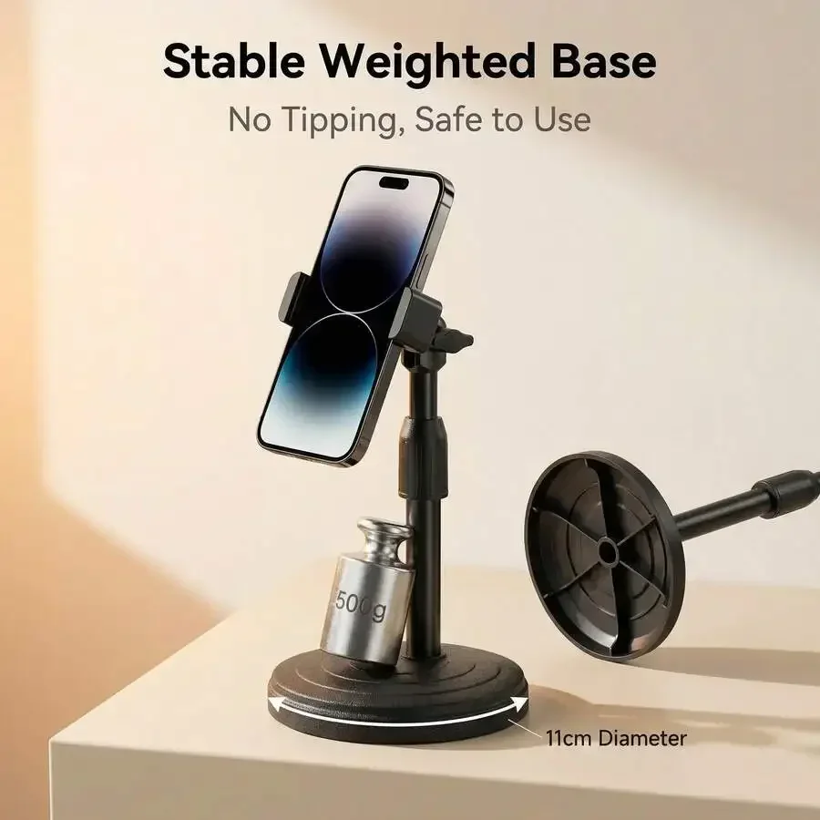 Adjustable Multi-Angle Desk Phone Stand With Heavy Base For Live Streaming Video Call Office Study
Adjustable Multi-Angle Desk Phone Stand With Heavy Base For Live Streaming Video Call Office Study