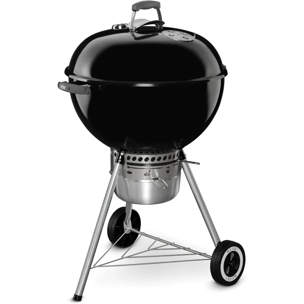 22 Inch Black Charcoal Kettle Grill with Thermometer Heat Dampers and Easy Clean System
22 Inch Black Charcoal Kettle Grill with Thermometer Heat Dampers and Easy Clean System
