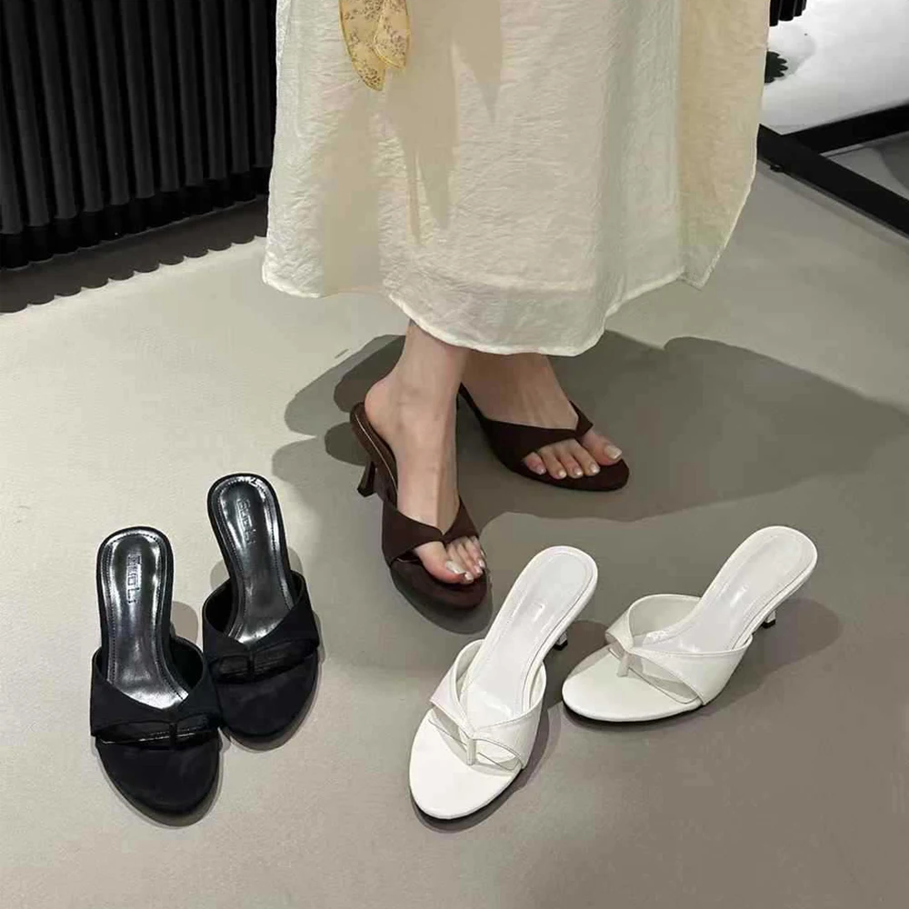Fashion Round Toe Ladies Thin Heel Slippers Flip Flops Sandals Shoes Shallow Women Kitten Heels Slippers Female Slides Pumps
Fashion Round Toe Ladies Thin Heel Slippers Flip Flops Sandals Shoes Shallow Women Kitten Heels Slippers Female Slides Pumps 