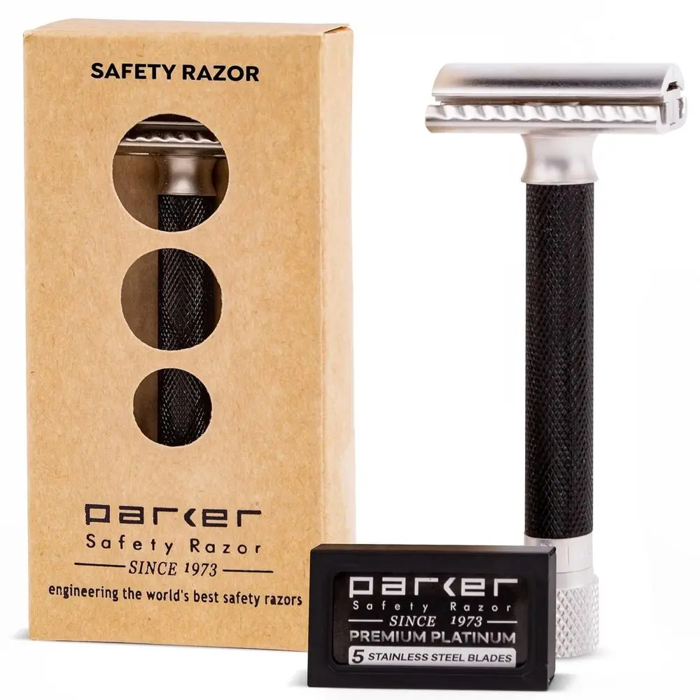 Adjustable Double Edge Safety Razor with 5 Blades - Customizable Shave from Mild to Aggressive (Graphite Gray)
Adjustable Double Edge Safety Razor with 5 Blades - Customizable Shave from Mild to Aggressive (Graphite Gray)