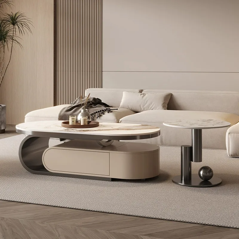 Italian light luxury modern simple rock slab coffee table oval size combination telescopic creative TV cabinet living room home
Italian light luxury modern simple rock slab coffee table oval size combination telescopic creative TV cabinet living room home