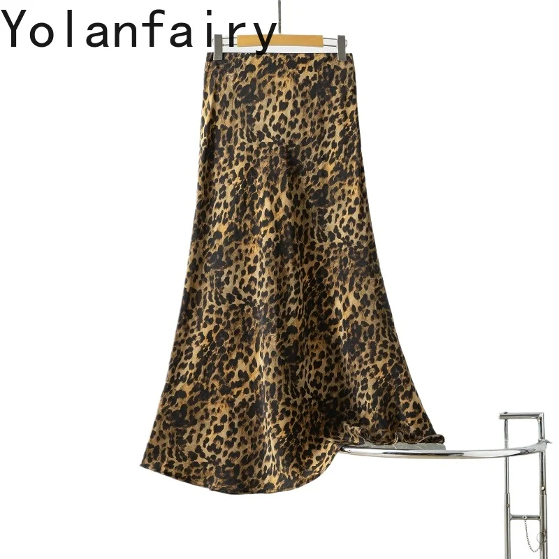 YOLANFAIRY 100% Real Mulberry Silk Skirts for Woman 2026 Vintage Leopard Summer Skirt Women's Clothes High Waist Skirts Long
YOLANFAIRY 100% Real Mulberry Silk Skirts for Woman 2026 Vintage Leopard Summer Skirt Women's Clothes High Waist Skirts Long