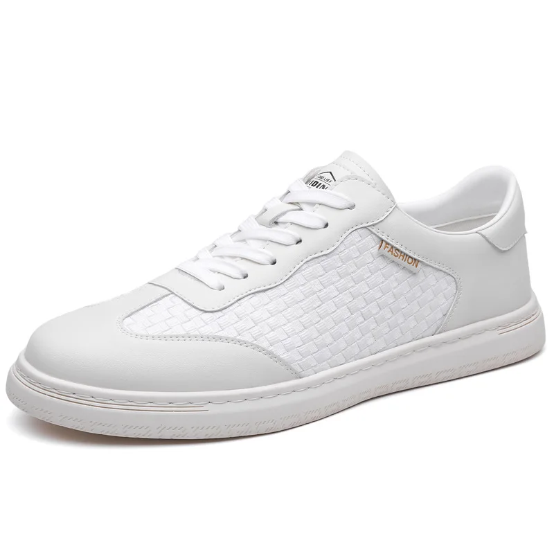 Summer Men's Sports Shoes Leather Breathable Casual Shoes Lightweight and Versatile Sports Shoes, Fashionable White Sports Shoes
Summer Men's Sports Shoes Leather Breathable Casual Shoes Lightweight and Versatile Sports Shoes, Fashionable White Sports Shoes