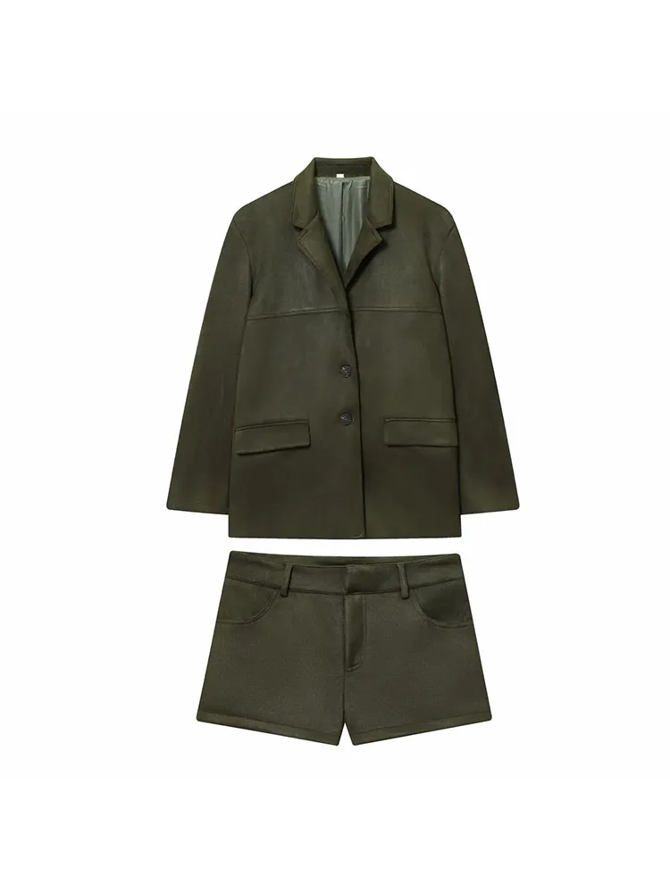 Женский осенний новый наряд 202, офисный замшевый пиджак, брюки, комплекты свободного кроя, пальто + шорты в офисном стиле, женский комплект из двух предметов
Женский осенний новый наряд 202, офисный замшевый пиджак, брюки, комплекты свободного кроя, пальто + шорты в офисном стиле, женский комплект из двух предметов