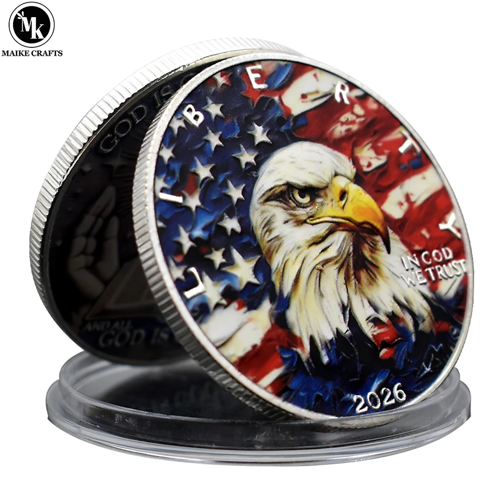 2026 USA American Eagle Flag Commemorative Coin Collectible, Patriotic Gift & Souvenir, Metal Challenge Coin
2026 USA American Eagle Flag Commemorative Coin Collectible, Patriotic Gift & Souvenir, Metal Challenge Coin