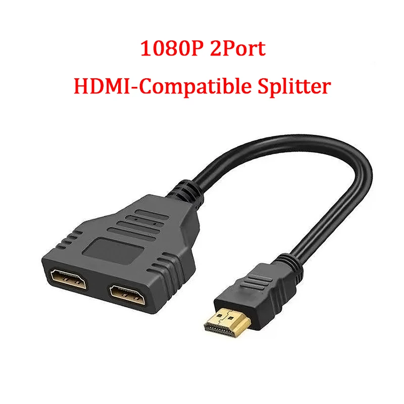 2PCS HDMI HD Cable Splitter 1080P 2 Dual Port Y Splitter 1 In 2 Out Cable Adapter For LCD TV Box PS3 HDMI-compatible Splitter
2PCS HDMI HD Cable Splitter 1080P 2 Dual Port Y Splitter 1 In 2 Out Cable Adapter For LCD TV Box PS3 HDMI-compatible Splitter