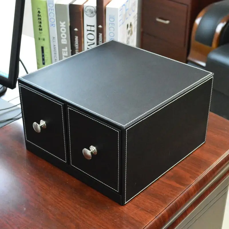 Creative leather storage box CD box, desktop storage box, sundries sorting, chest of drawers
Creative leather storage box CD box, desktop storage box, sundries sorting, chest of drawers